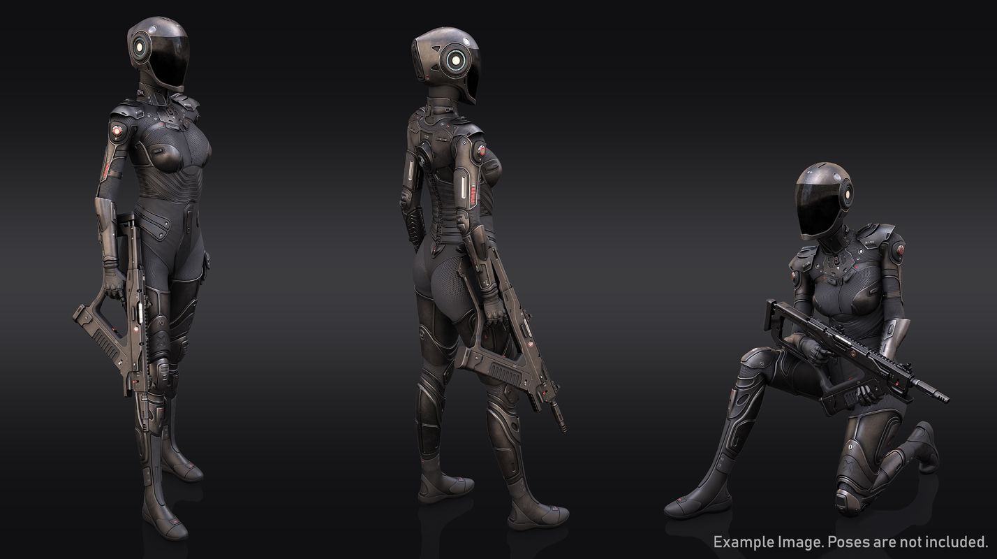 3D female cyborg - TurboSquid 1374952