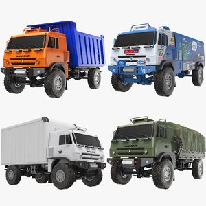 3D model kamaz trucks