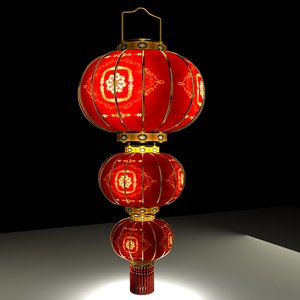chinese red lantern 3D