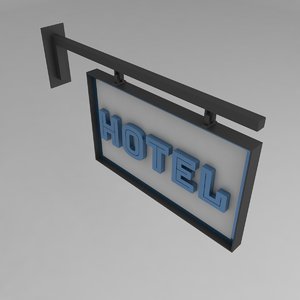 signboard nameplate 3D model
