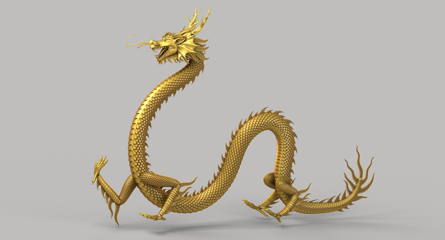 Китайский дракон 3d модель