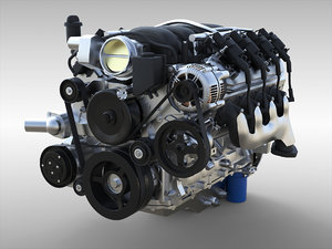 gm ls3 engine 3D