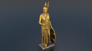 3D athena s statue