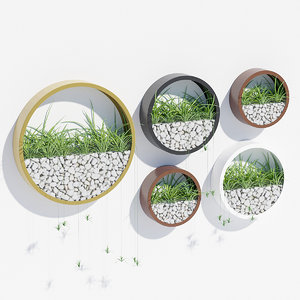 3D wall planters model