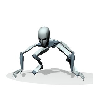 Male crawl jumping