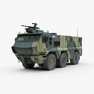 russian kamaz typhoon armored truck 3D model