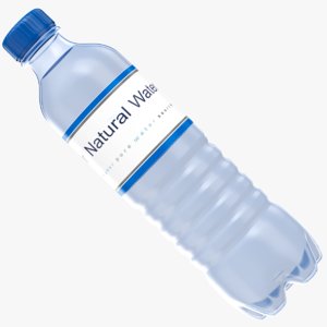 3D real water bottle