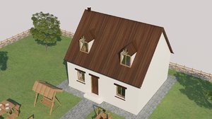 3D model farm house