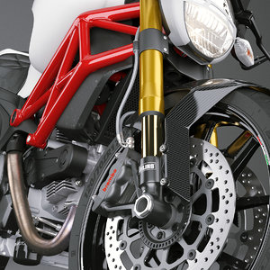 3D model materials motorcycle