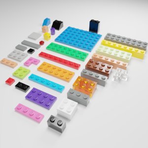 3D lego bricks 35 pieces