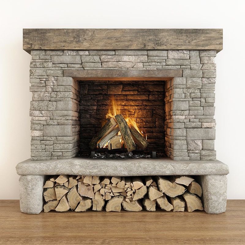 3D fireplace stone model - TurboSquid 1375756