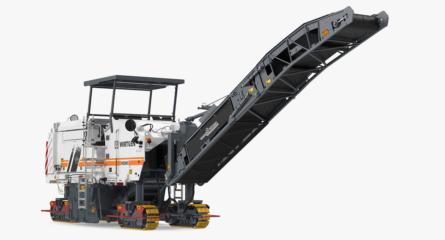 Asphalt milling machine wirtgen model TurboSquid 1375878