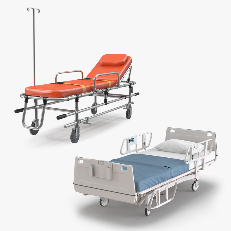 Hospital bed trolley 3D model TurboSquid 1375879