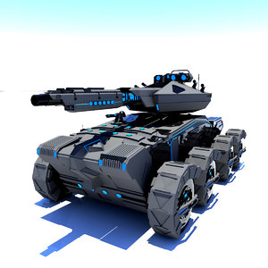 3D model futuristic tank