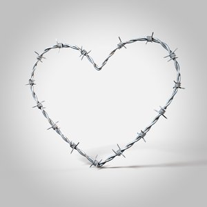 barbed wire heart 3D model