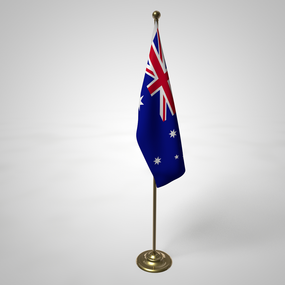 Australia flag pole 3D model TurboSquid 1375944