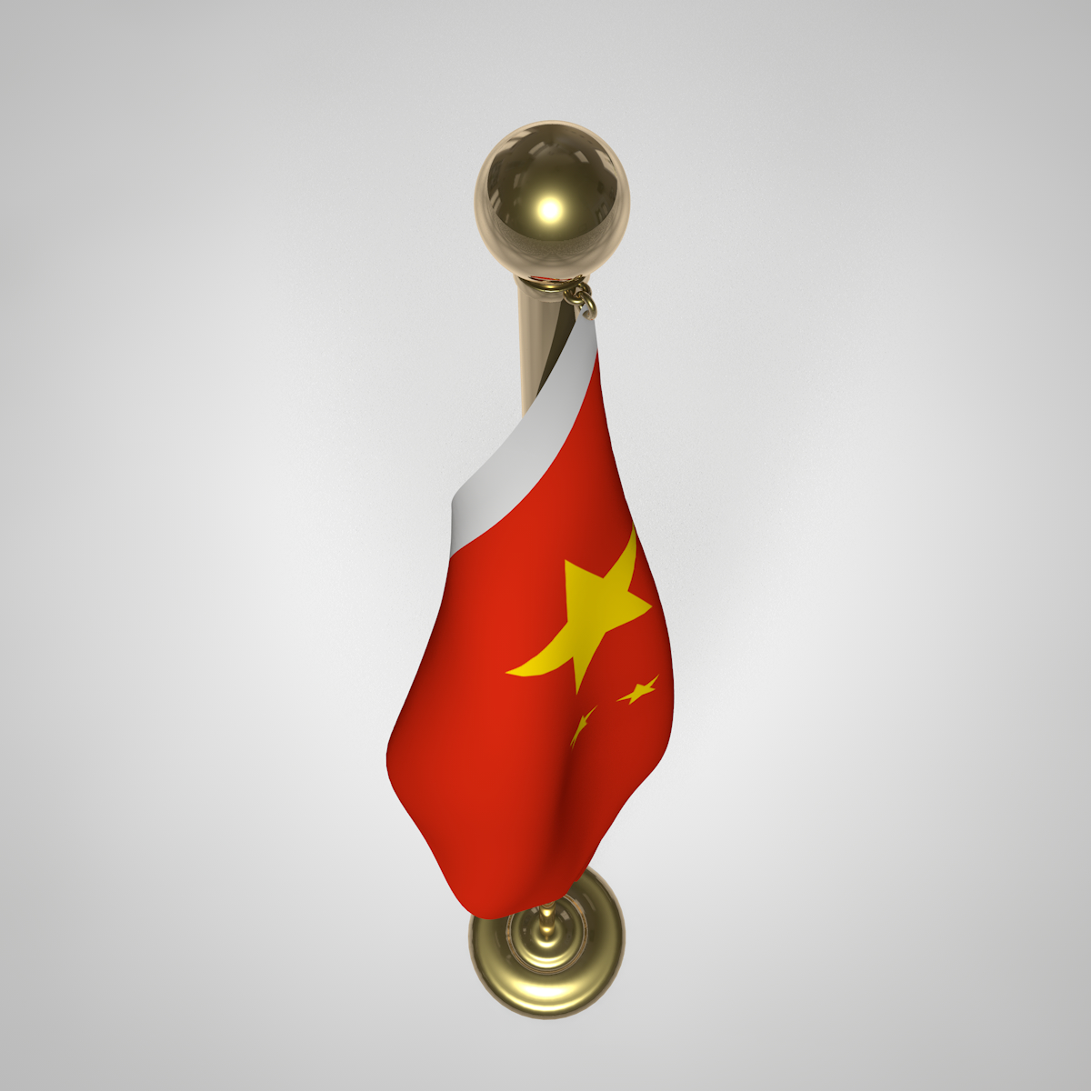 3D chinese flag pole - TurboSquid 1375938