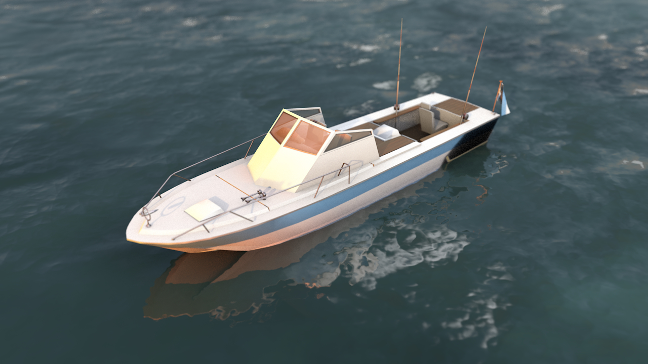 小型休闲摩托艇3d模型