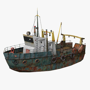 3d model fish trawler