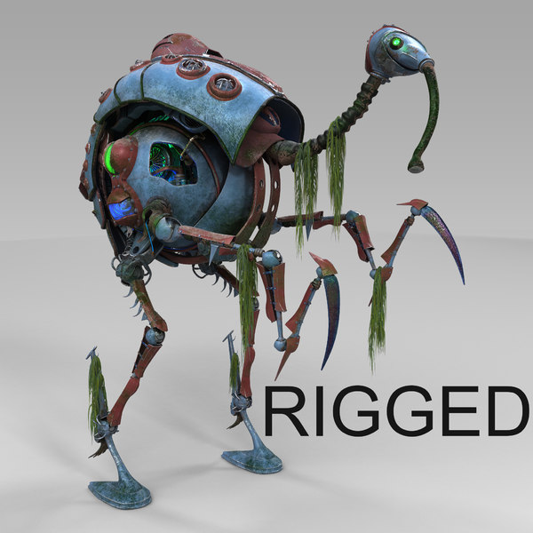 3d praying mantis robot model