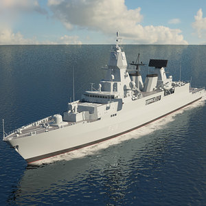 3D sachsen class frigate model