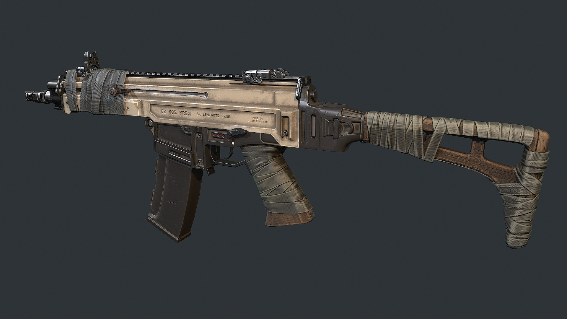 3d model ak12m weapon