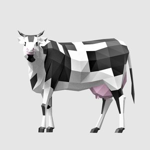 3D model cow mammal animal