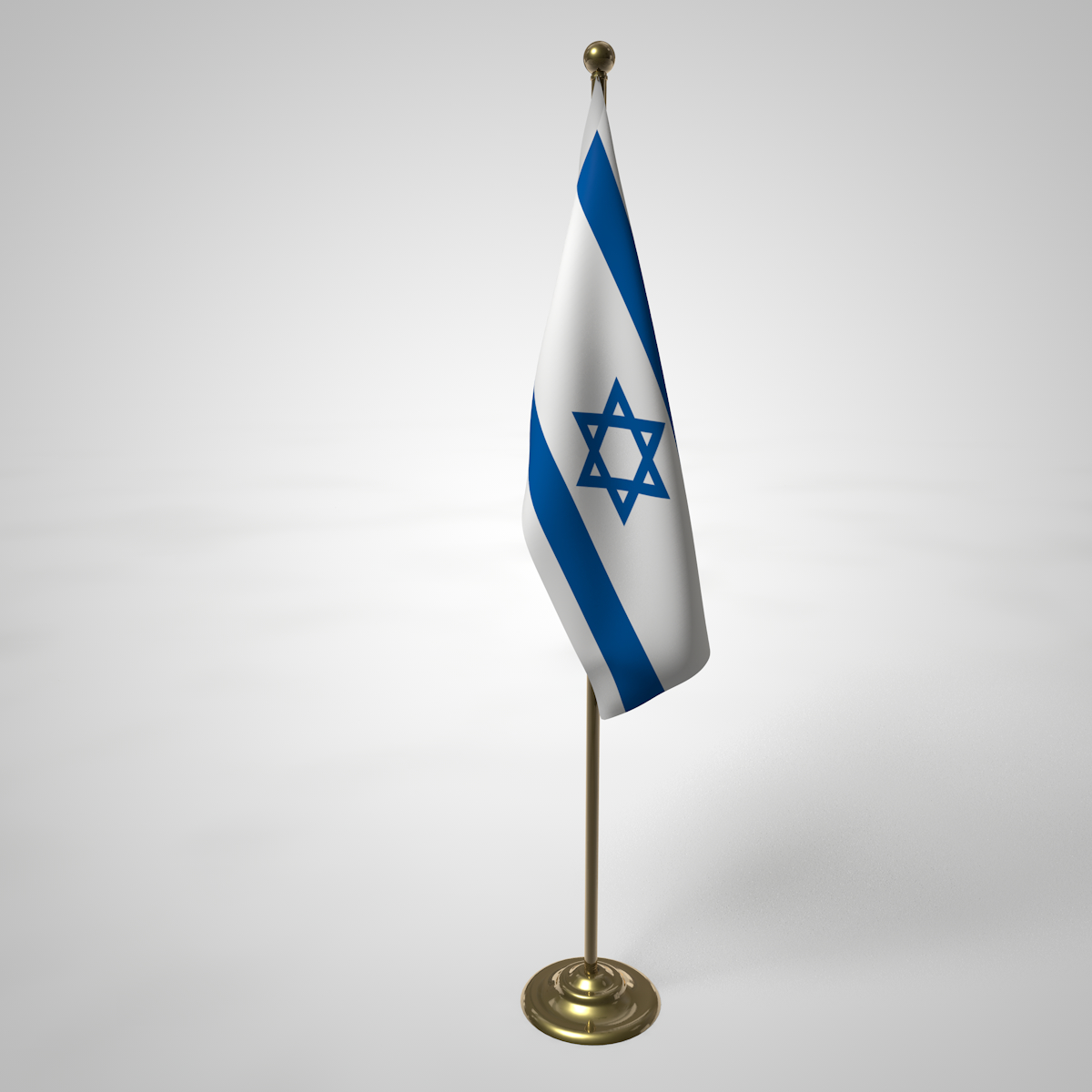 3D israel flag pole model - TurboSquid 1376513