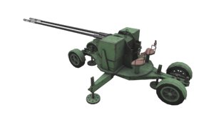anti aircraft twin gun model