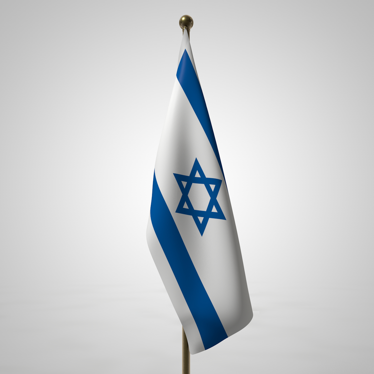 3D israel flag pole model - TurboSquid 1376513