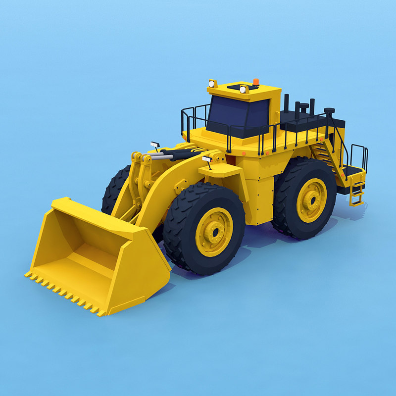 3D wheel loader model TurboSquid 1376520