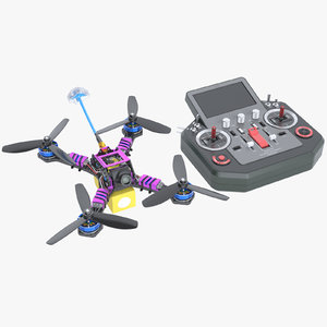photoreal racing drone 3D model