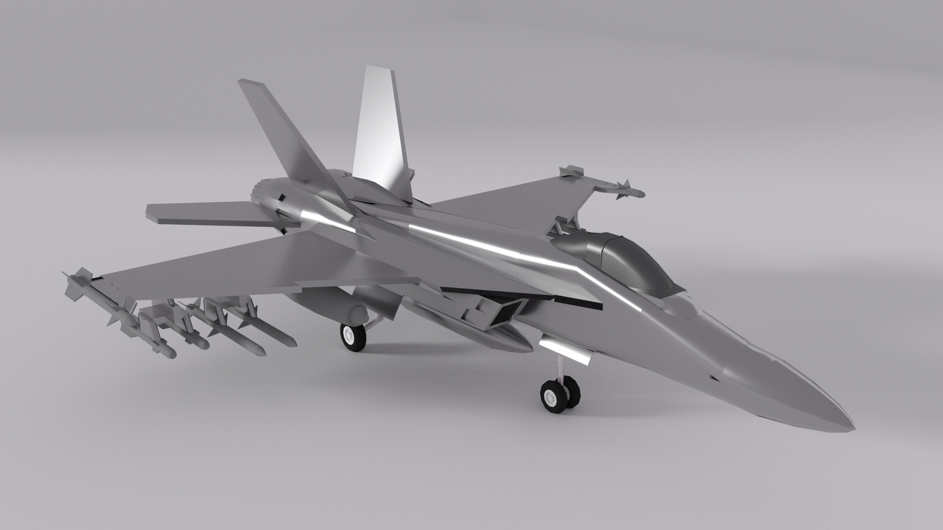 现代喷气式战斗机3d模型