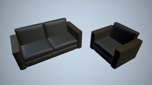 3D ready sofa chair
