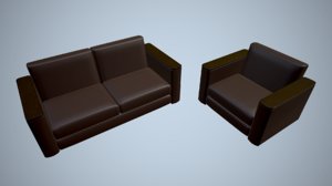 3D model ready sofa chair