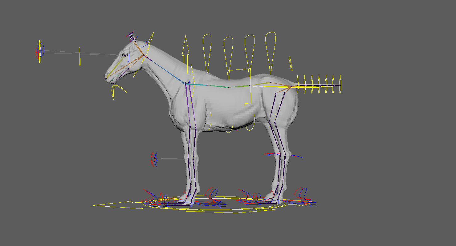 Horse rigged 3D model TurboSquid 1378877