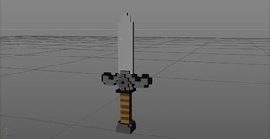 cubic sword pack 3D model