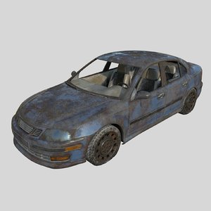 car abandoned 3D