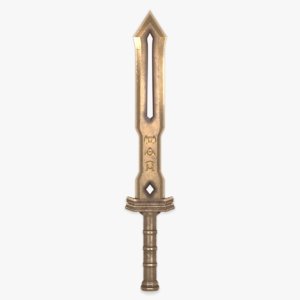 3D ancient sword