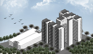 rise building 3D model