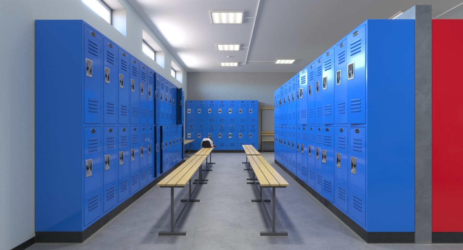 Realistic locker room 3D model TurboSquid 1374728