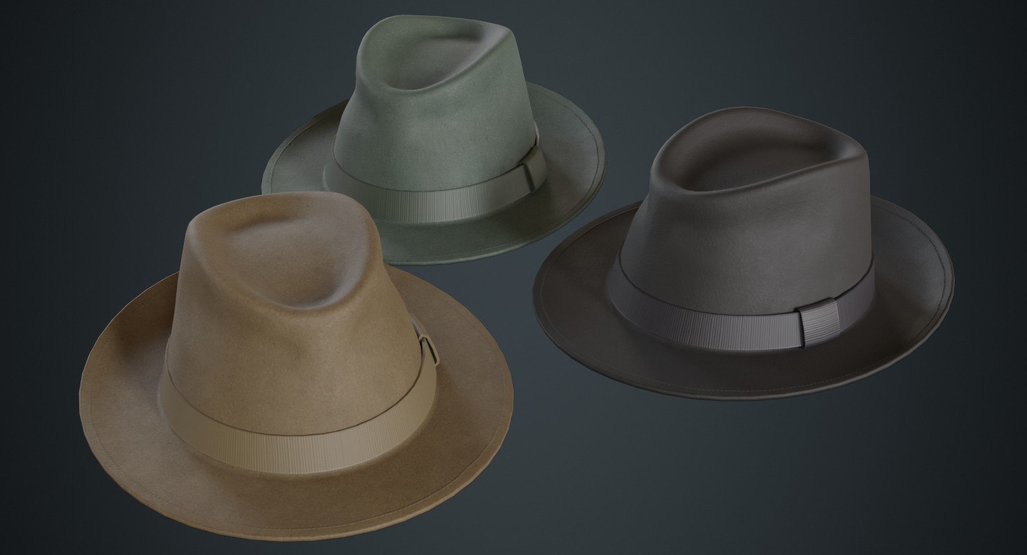 Fedora Hat A D Model Turbosquid