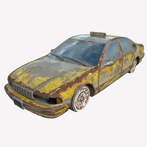 3D car abandoned model