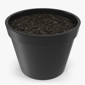 flower pot soil 3D