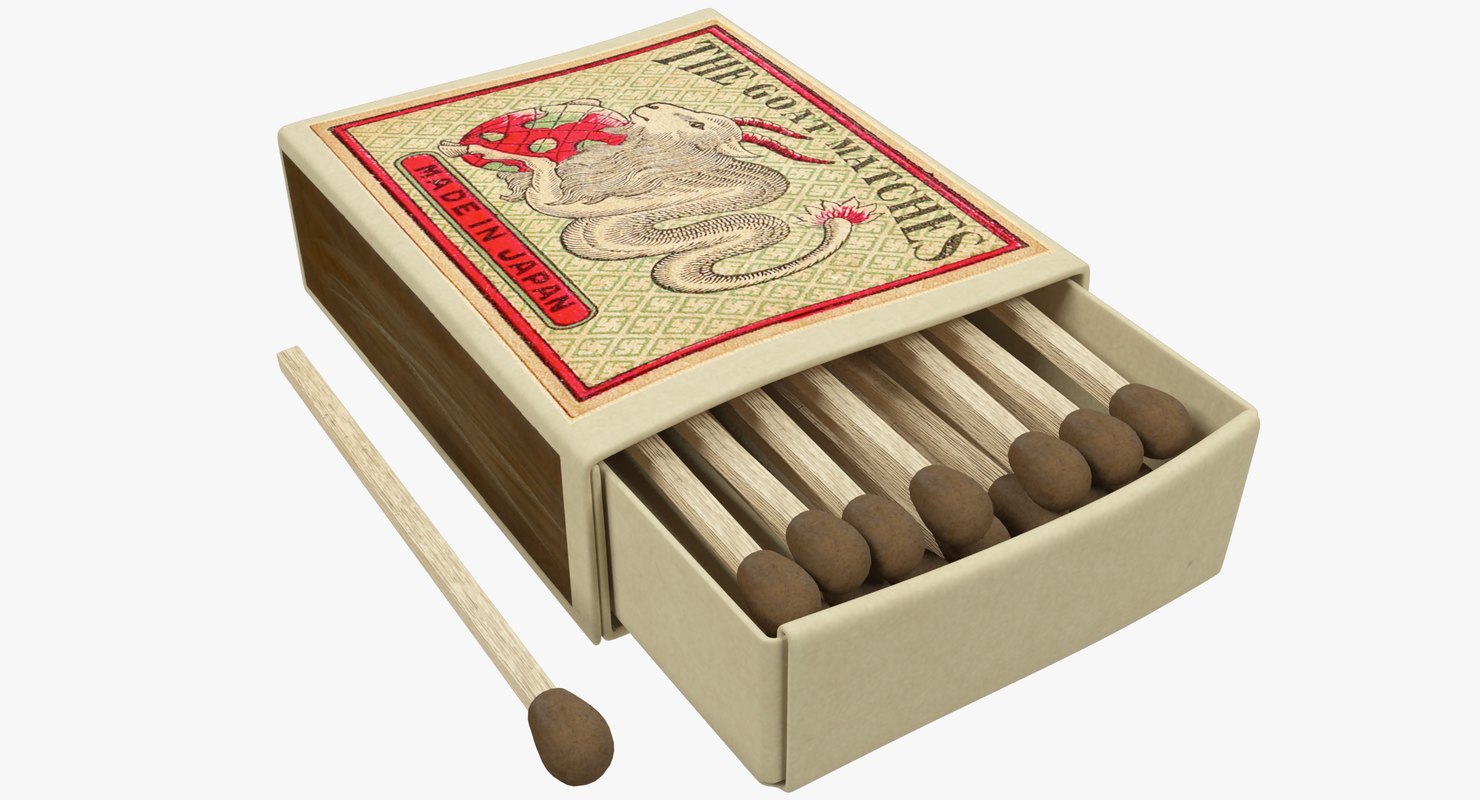 3D model matchbox box match TurboSquid 1377304
