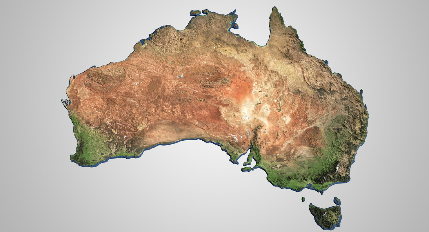 3D australia continent TurboSquid 1377307
