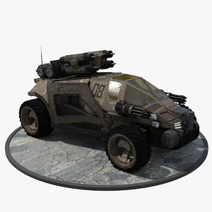futuristic armored personal model