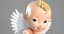cartoon baby boy cupidon 3D