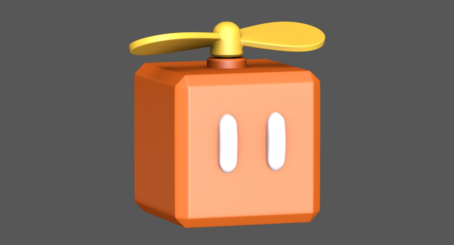 3D propeller box super mario model TurboSquid 1377519