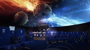 planetarium interior scene 3D